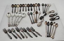 Lot of 43 Assorted Vintage Silverplate Youth Baby Forks & Spoons - Lot#181
