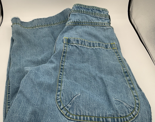 A.LAB 26" Mega Rave Striped Wide Leg Baggy Blue Jeans Size 28 28x29 NICE - Picture 3 of 10