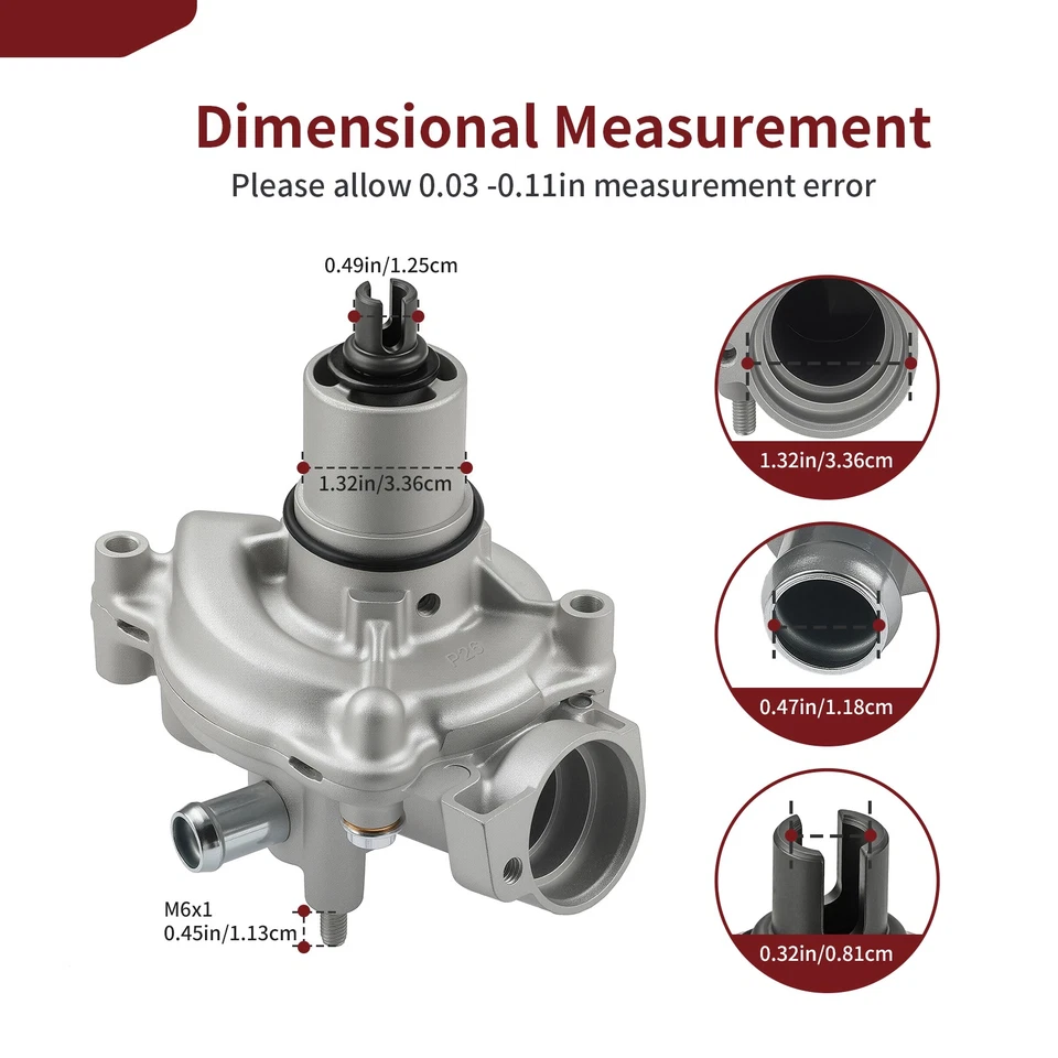 Conjunto de bomba de agua para Honda VTX1800C VTX1800R 2002 2003-2008 19200-MCH-000 Foto 2 de 4