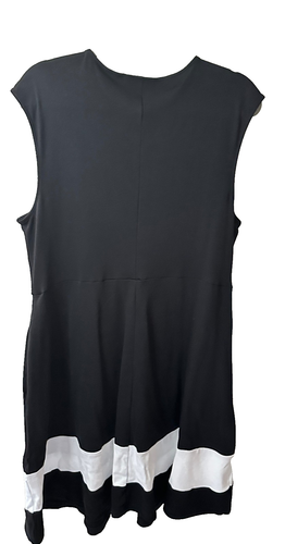 New York & Company Dress Size XL Black & White Sleeveless Knee Length NWT - Picture 2 of 7