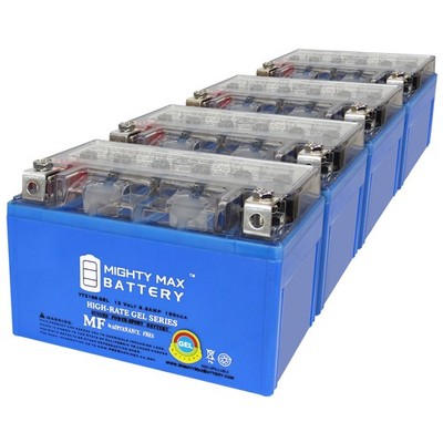 Mighty Max YTZ10SGEL 12V, 8.6Ah, GEL, Replaces SYM 150 VS150 10-15 - 4 Pack