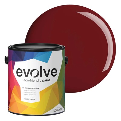 EVOLVE Paint & Primer: Low Sheen with One-coat Coverage (Burgundy, 1-Gallon)