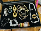 Vintage Estate Lot Of 12 Costume Jewelry Pieces With Sterling & Watch