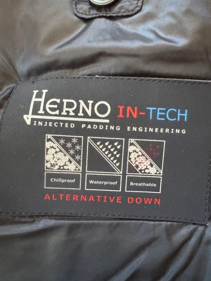 Herno Black Down Vest Double Button Lightweight S… - image 6