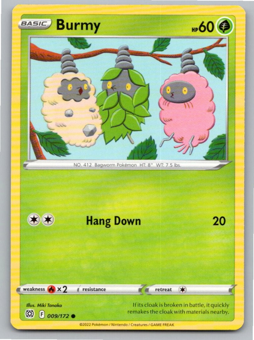 2022 POKEMON BURMY BRILLIANT STARS 009/172 C NM A57110 FREE S&H