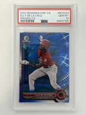 2022 Bowman Chrome Sapphire Edition Elly De La Cruz Prospects PSA 10