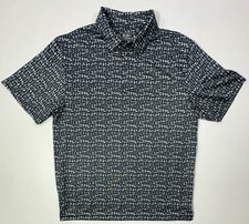 Ben Hogan Performance Golf Polo Shirt Men  s Large All Over Club Print Black