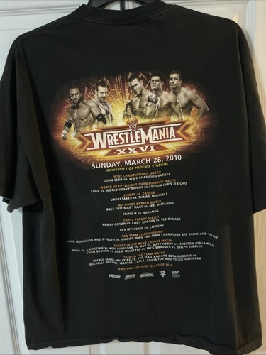 WWE Wrestlemania XXVI T-Shirt 2XL Wrestling WWF RARE - Picture 3 of 3