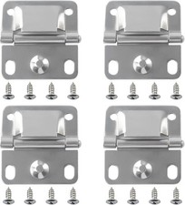 Cooler Stainless Steel Hinges with Screws Set - 2" x 2.125", silver