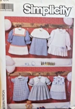 Simplicity Sewing Pattern 7983 Girls Dresses 6 Style Variations Size 6X VTG UC