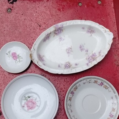 Lynns, Imperial Rose, Ling Sian, Limoges Fine China Floral Dinner Set Plates Pl 