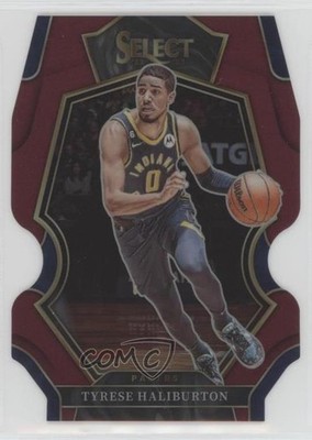 2022 Panini Select Premier Level Maroon Prizm Die-Cut /175 Tyrese Haliburton 7sd
