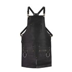 Premium Full Grain Leather Apron - Dark Brown/Black/Green, Split Leg 2 Pockets