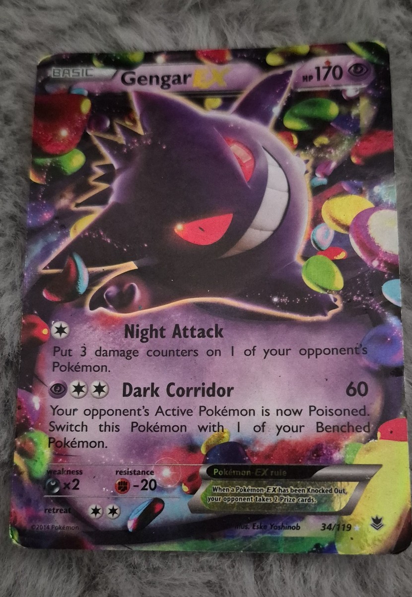 gengar pokemon card worth Gengar ex Pokemon Phantom Forces #34 PSA 9 #2 main image 1