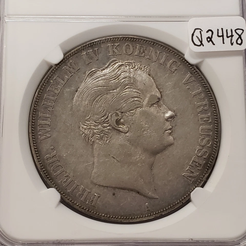 1841-A 2 Taler Estados Alemanes Prusia 3.5 florines 1.074 oz ASW - NGC XF 45 - Q2448 Foto 3 de 4