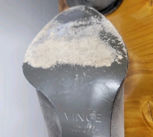 Women's VINCE "Erving" Charcoal Gray Suede Ankle Bootie Size 8.5M Boot - Picture 3 of 13