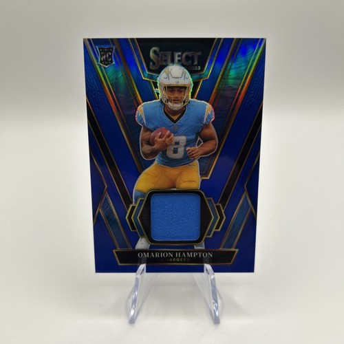2025 Panini Select - Rookie Swatches Omarion Hampton #RSW-OHN Blue Prizm...