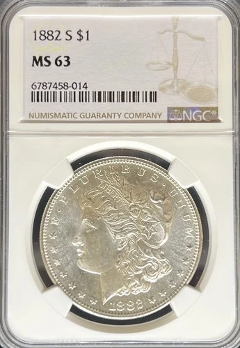 1882-S Morgan Dollar MS63 NGC (#PA6787458014)