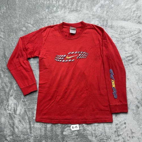 2000s Nike Swoosh Bubble Print Long Sleeve Size Large Y2K