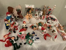 Lot of 31 Annalee doll Christmas Ornaments Vintage 1981-2013 Rare New & Used