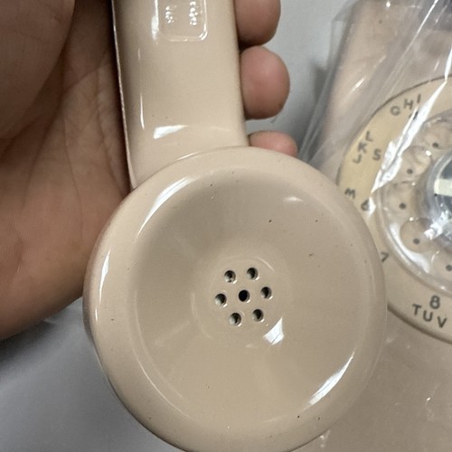 VINTAGE ROSA/BEIGE DREHBARES WÄHLSCHEIBEN-WANDTELEFON! ATT/WESTERN ELEKTRISCHE KLINGELANLAGE! NOS - Bild 2 von 15