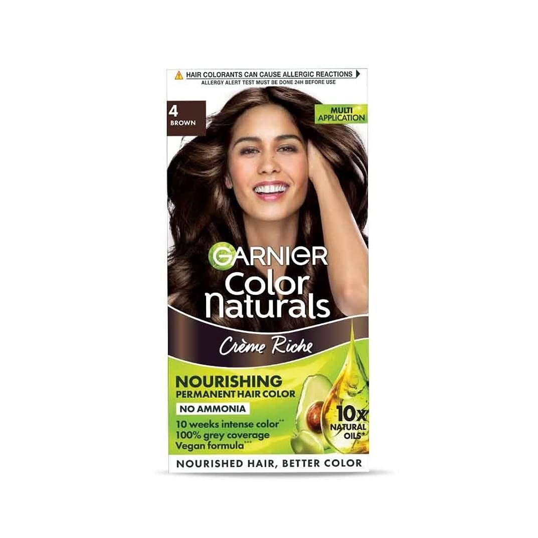 Garnier Hair Colouring Creme For Hair Styling Shade 4 Brown,