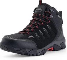Men's Lightweight Waterproof Mid-Top Hiking Boots with Non-Slip Sole