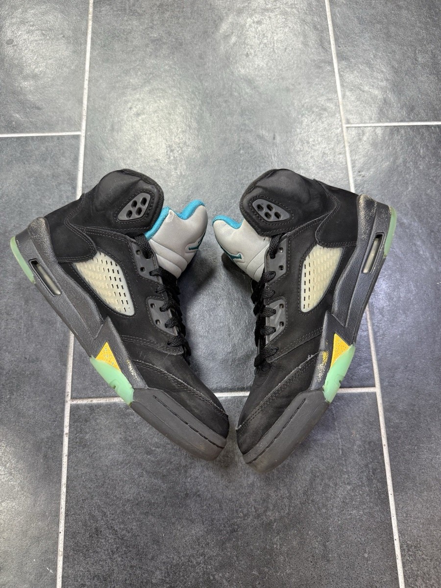エアジョーダン5 Size 7Y - Nike Air Jordan 5 V Retro GS Black/Aqua 440888-047 | eBay