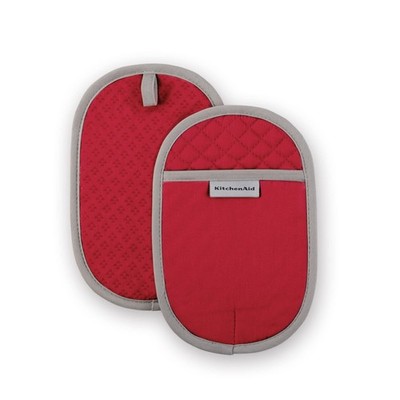 KitchenAid Asteroid Pot Holder 2-Pack Set, Fire Red, 6.5''x10'', Red