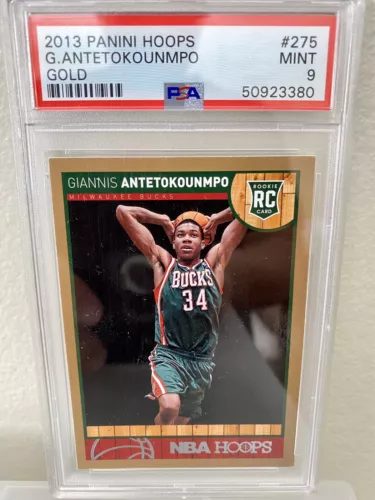 2013 Hoops Gold Giannis Antetokounmpo ROOKIE RC #275 PSA 9 MINT