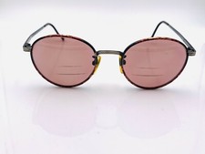 Vintage AO Safety 610 Gray Burgundy Metal Oval Sunglasses USA FRAMES ONLY