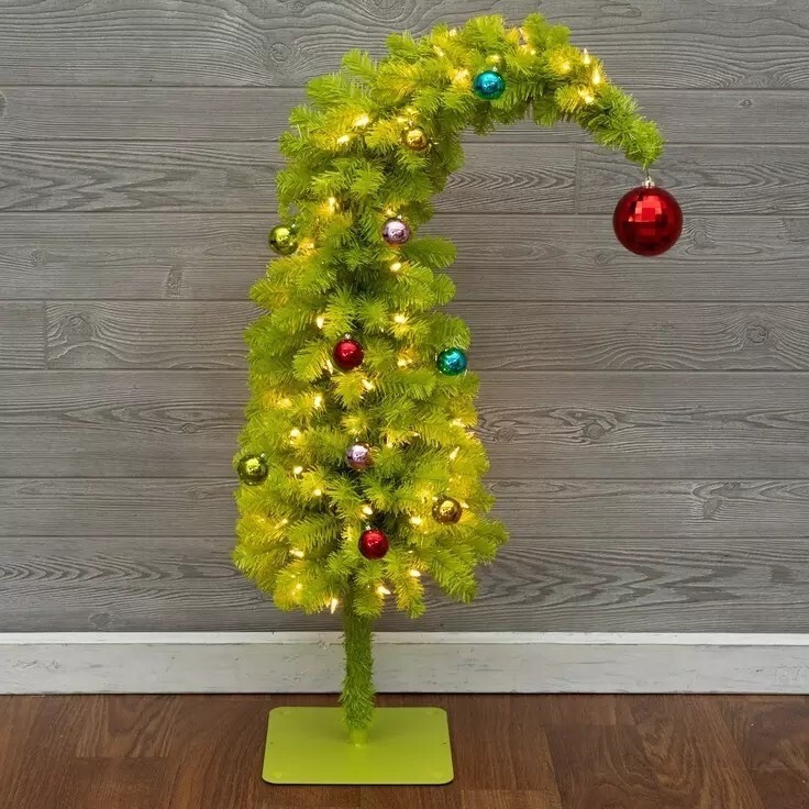Dr. Seuss The Grinch Whimsical Pre-Lit 3 ft Christmas Tree