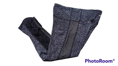 Lululemon Black And Gray Crop Leggings With Mesh Women's Size 6 - Picture 2 of 9