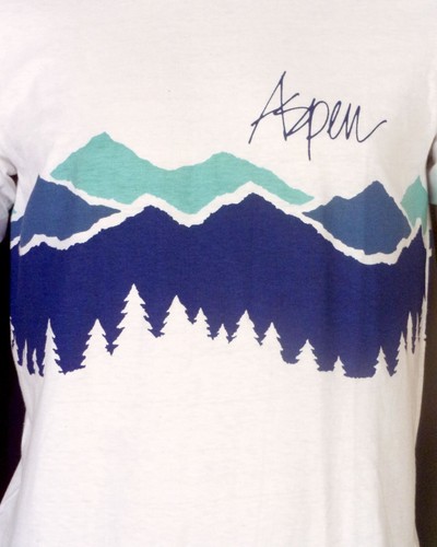 vintage 70s 80s Crazy Shirts Hawaii ASPEN CO Wrap Around T-Shirt Downhill Ski M - Picture 2 of 7