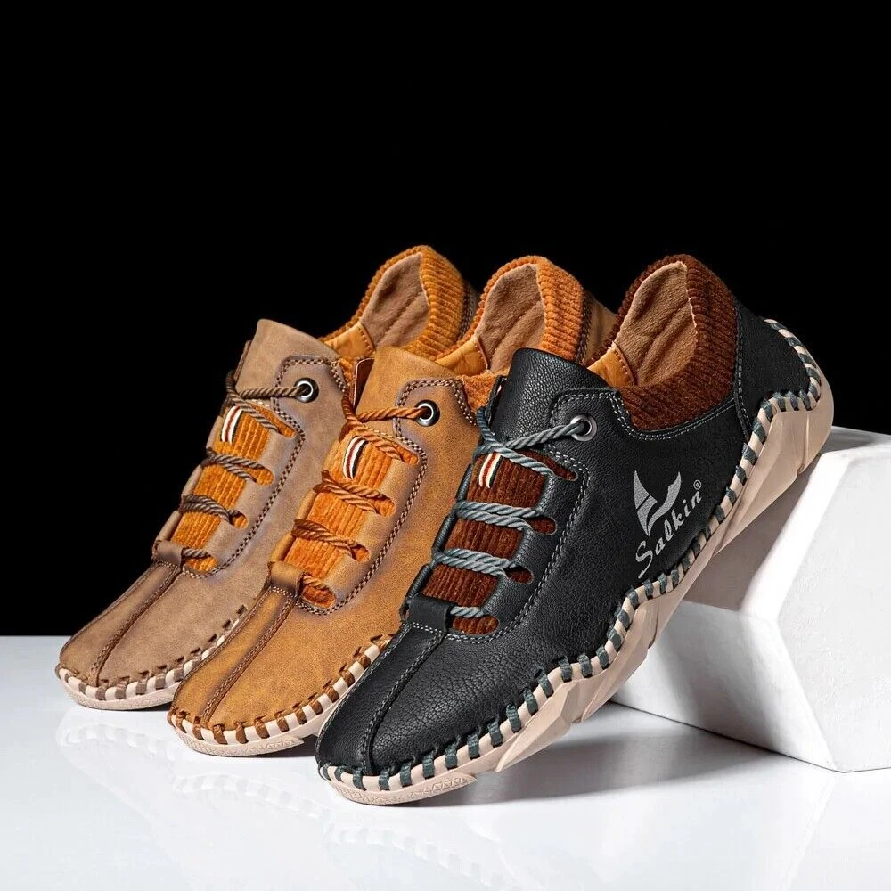 SALOMON Scarpe mocassini uomo italiane casual pelle stivali outdoor passeggio guida sneakers