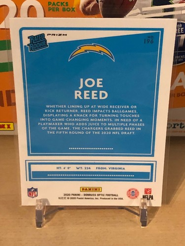 2020 Donruss Optic Rated Rookie Green Prizm RC #196 Joe Reed - Los Angeles - Bild 2 von 2