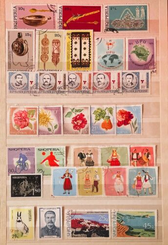 ALBANIA LOT in vintage ALBUM 1900 to modern 630 stamps Sou. Sheets Early Antique - Picture 12 of 17