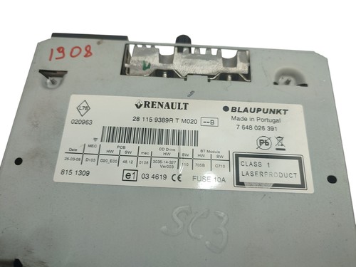 Radio CD mit code 1908 Renault Scenic III Megane III 281159389R - Bild 3 von 4
