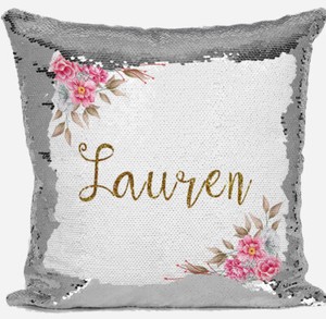personalised sequin pillow