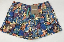 Kid's Patagonia Costa Rica Baggies Unlined 3" Joy Pitch Blue Size Medium 10 NWT