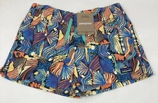 Kid's Patagonia Costa Rica Baggies Unlined 3" Joy Pitch Blue Large 12 NWT $49