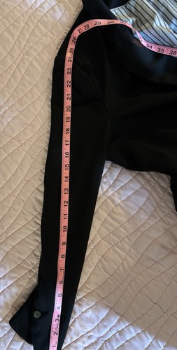 women's blazer, Black color, With Black & White Pinstripes Size 18 H&M - Picture 5 of 7