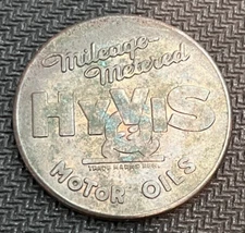 Vintage, HYVIS MOTOR OIL / MILEAGE MEATER, Copper Coin / Token