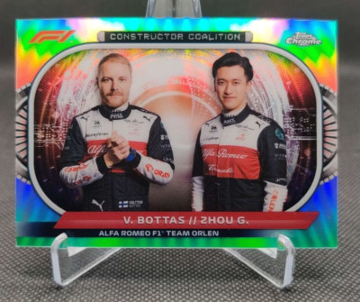 2022 Topps Chrome F1 #CC-AR Constructor Coalition Valtteri Bottas/Zhou Guanyu