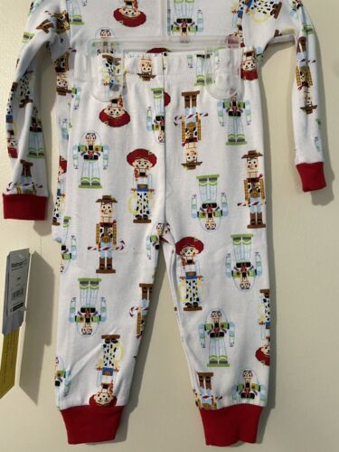 TOY STORY 2pc Pajama Set Buzz Woody size 2T White/Red Long Sleeve Shirt & Pants - Picture 9 of 16