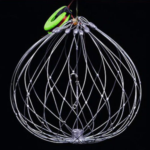 Fishing Net Cage Automatic Open Closing Fishing Crab Trap Steel Wire Saltwater - Picture 11 of 14