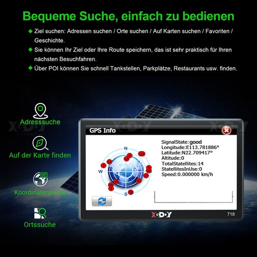 Auto LKW PKW BUS Tragbar GPS Navi Navigation Navigationsgerät 7 Zoll 16GB XGODY - Bild 9 von 13