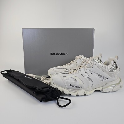 関税込【BALENCIAGA】Track sneakers White/Silver BALENCIAGA Track $1150 Men's White Sneakers New And