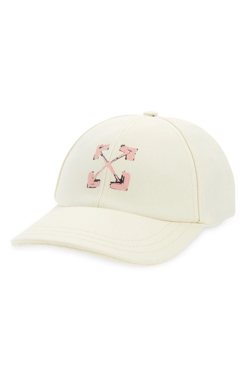 Off-White Painted Arrows Motif-Print Canvas Strap Hat Cap Virgil