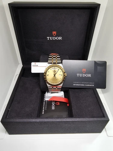 Tudor Royal M28603-0006 Steel & Yellow Gold 41mm Diamond Dial Watch